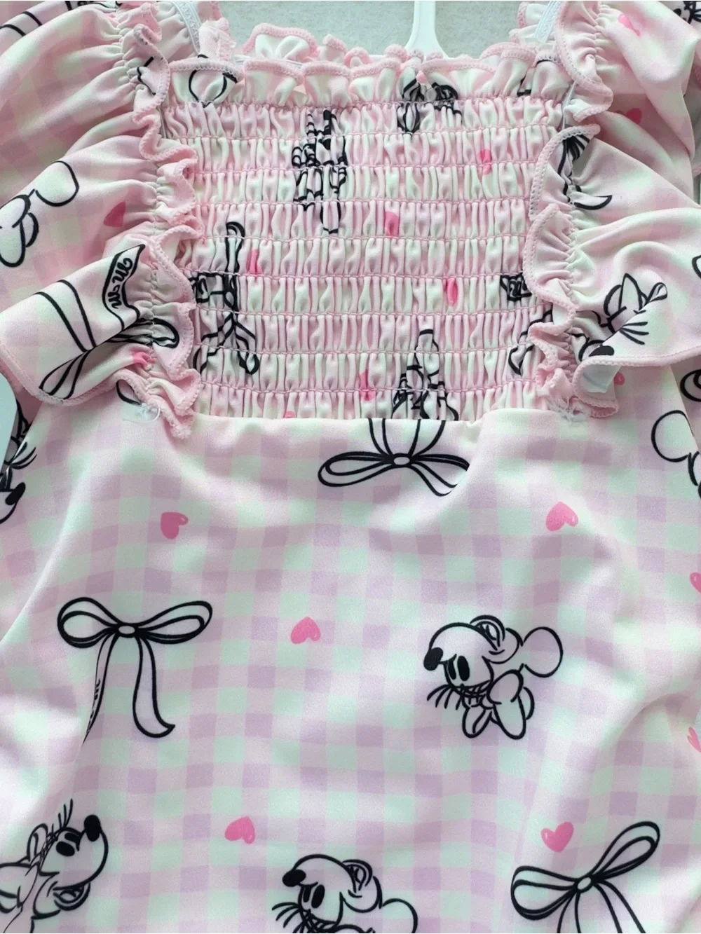 Disney Minnie Mouse Girls One Piece Swimsuit & Beach Towel Set Size 4T NWT NEW